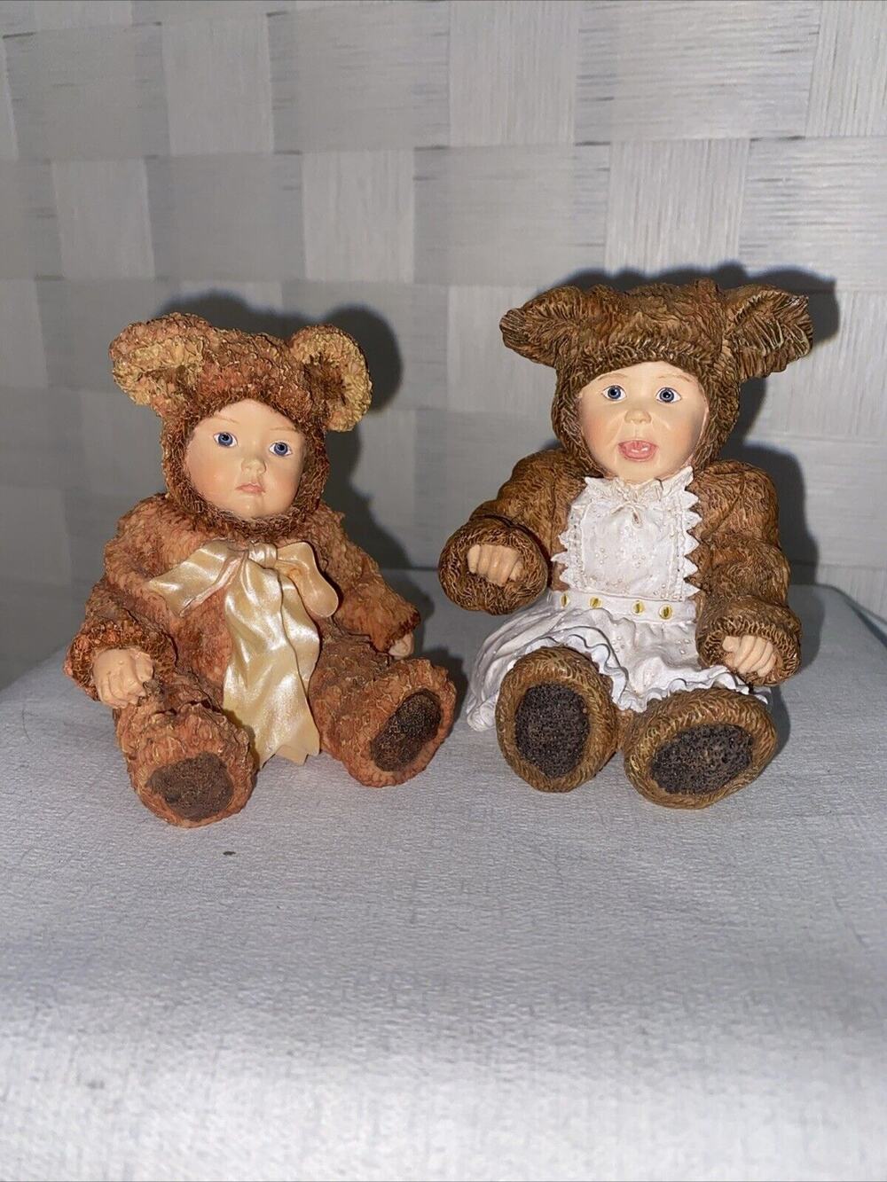 Set 2 Anne Geddes 1998 Teddy BearBaby 3” Numbered 816AG663, 816AG665